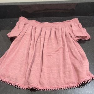 Pink off the shoulder top